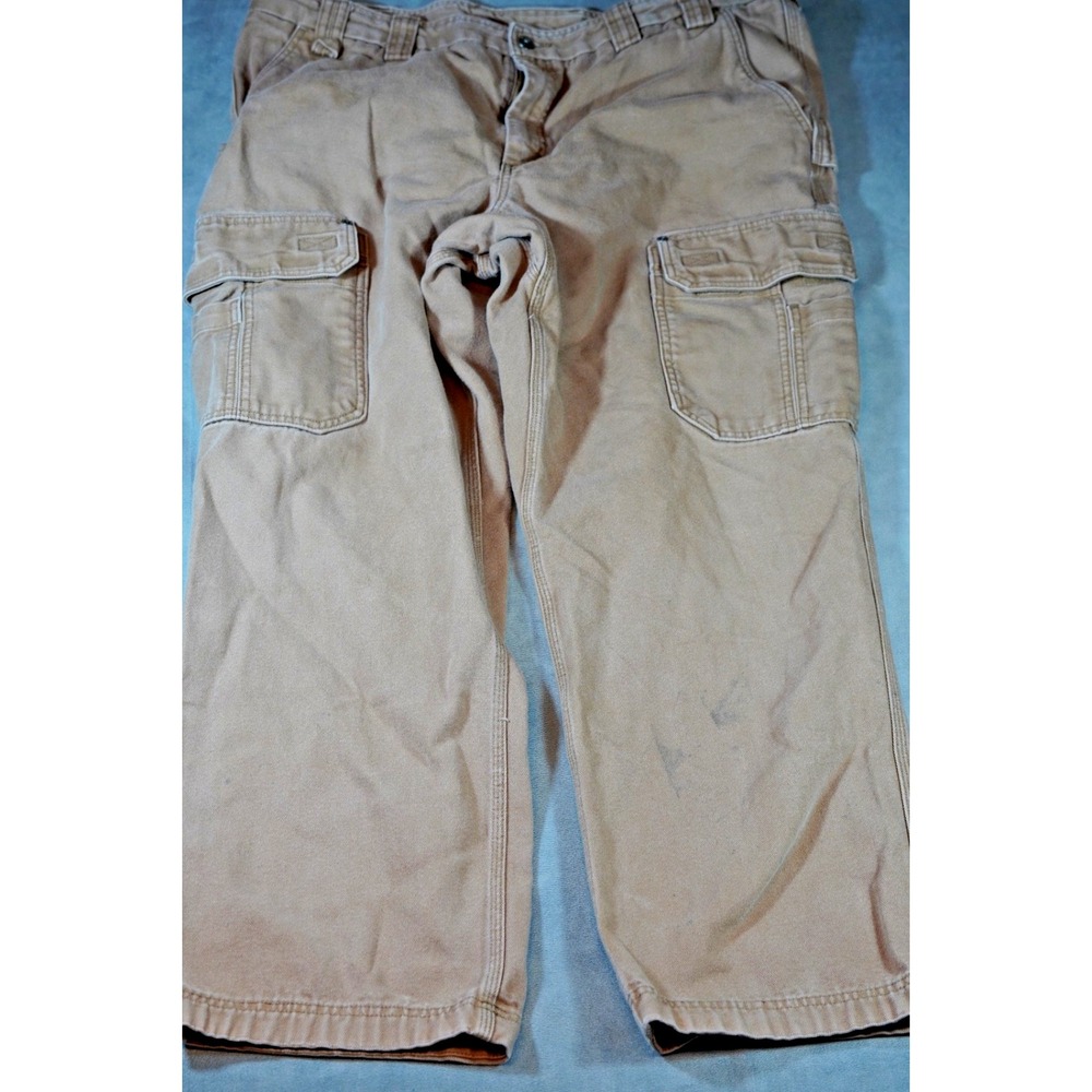 Duluth Trading Co. Cargo Pants Mens 42x34 Brown Canvas Relaxed Utility Workwear